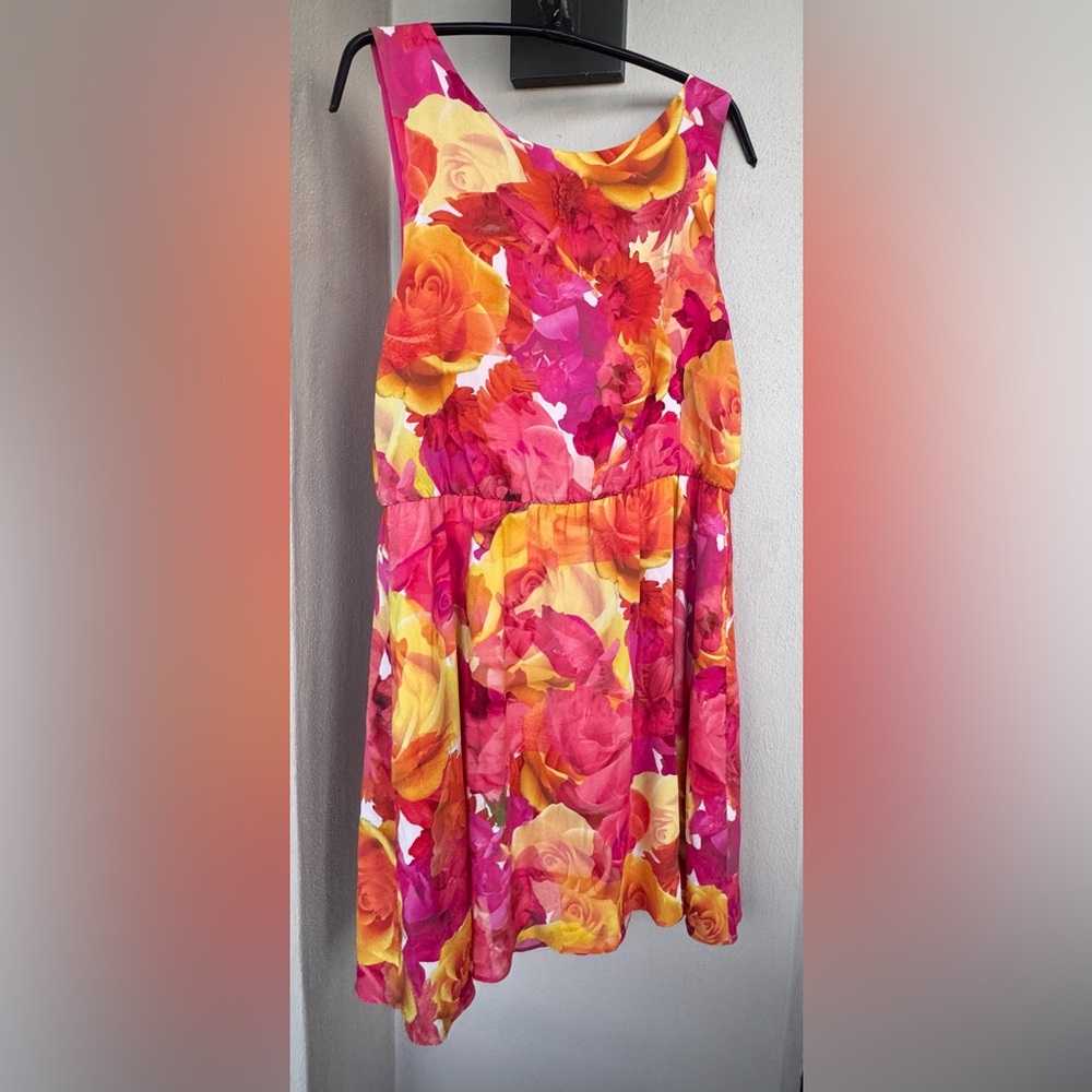 Alice + Olivia Silk Watercolor Pink Floral Sleeveless Spring/Summer Dress Small - Picture 16 of 16